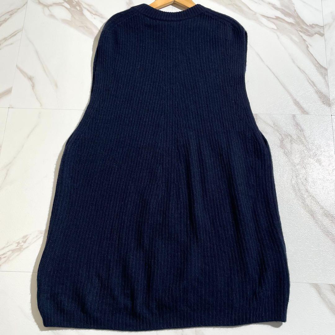【美品/カシミヤ/L】モンクレール x ハイク ニットワンピース ネイビー
