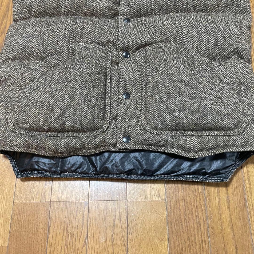 【美品】MONITALY KLUANE ヘリンボーン ダウンベスト M カナダ製