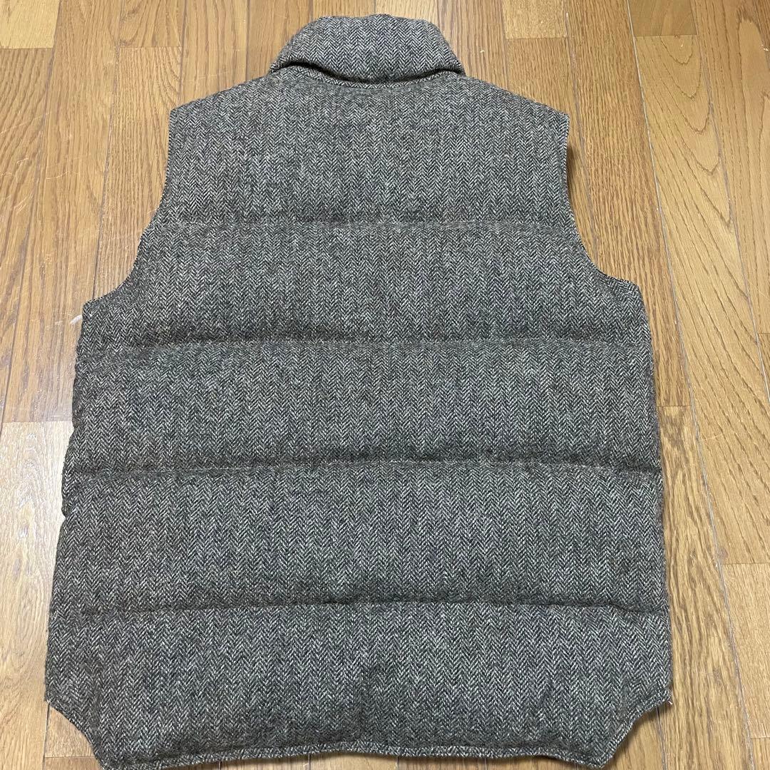 【美品】MONITALY KLUANE ヘリンボーン ダウンベスト M カナダ製
