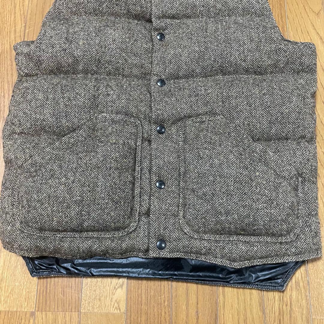 【美品】MONITALY KLUANE ヘリンボーン ダウンベスト M カナダ製