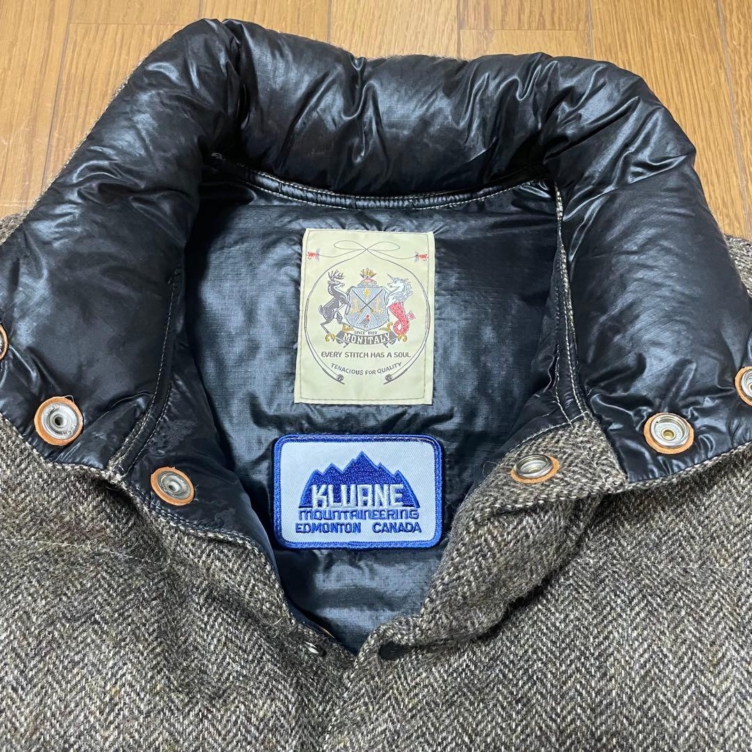 【美品】MONITALY KLUANE ヘリンボーン ダウンベスト M カナダ製