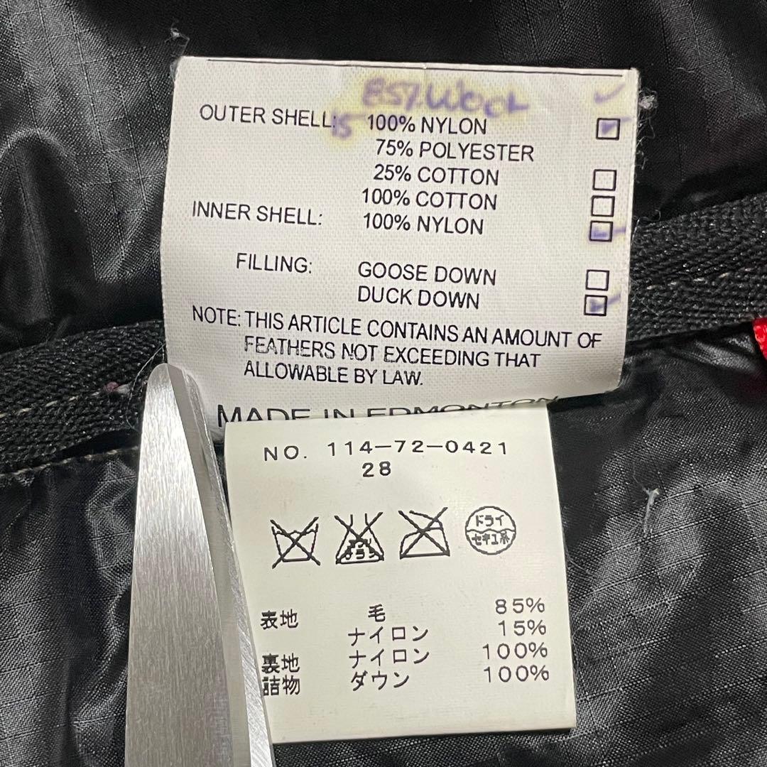 【美品】MONITALY KLUANE ヘリンボーン ダウンベスト M カナダ製