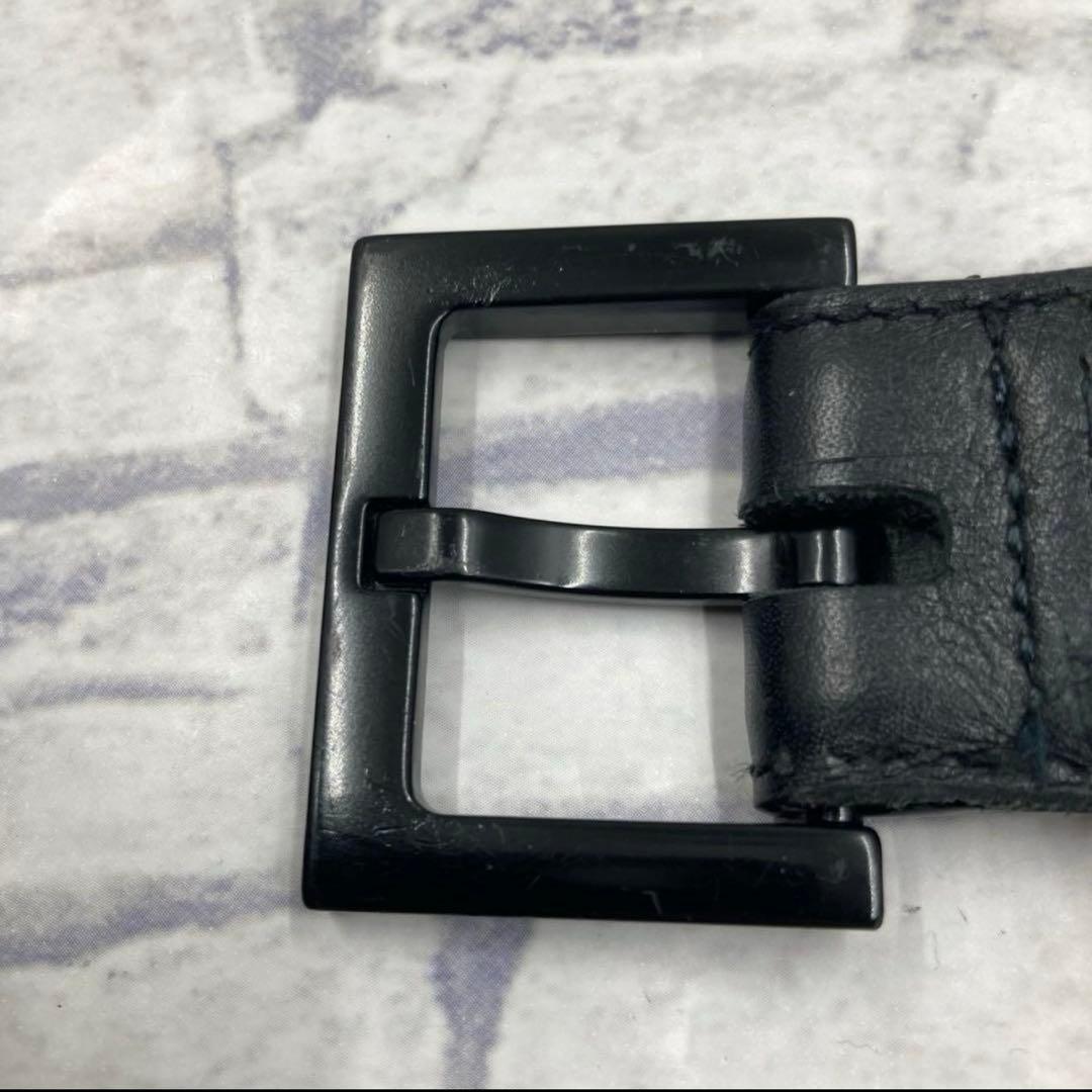 付属付き✨サンローランパリ ベルト カサンドラロゴ YSL レザー ブラック