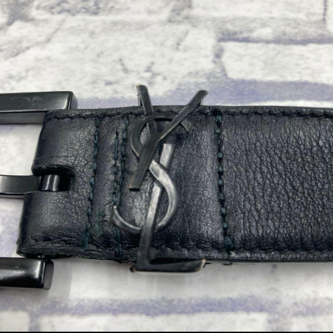 付属付き✨サンローランパリ ベルト カサンドラロゴ YSL レザー ブラック