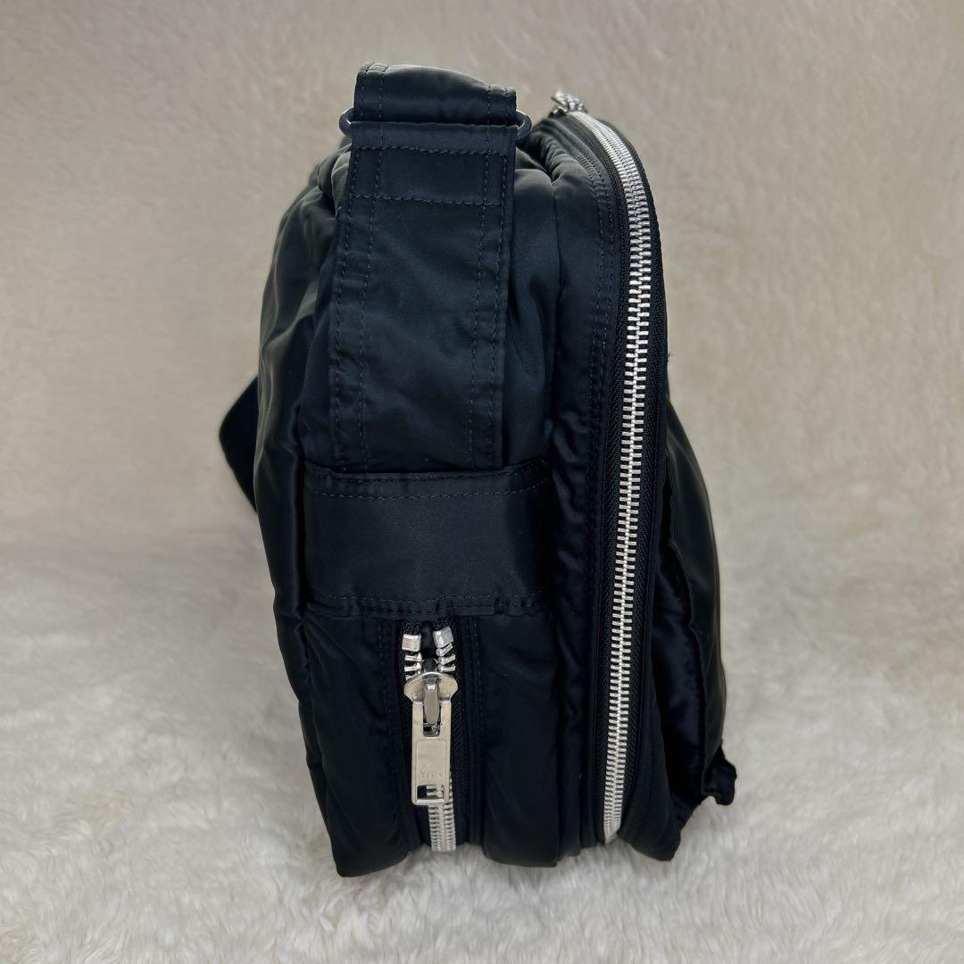 美品✨PORTER タンカー ショルダーバッグ (XL) ブラック ２層式 拡張