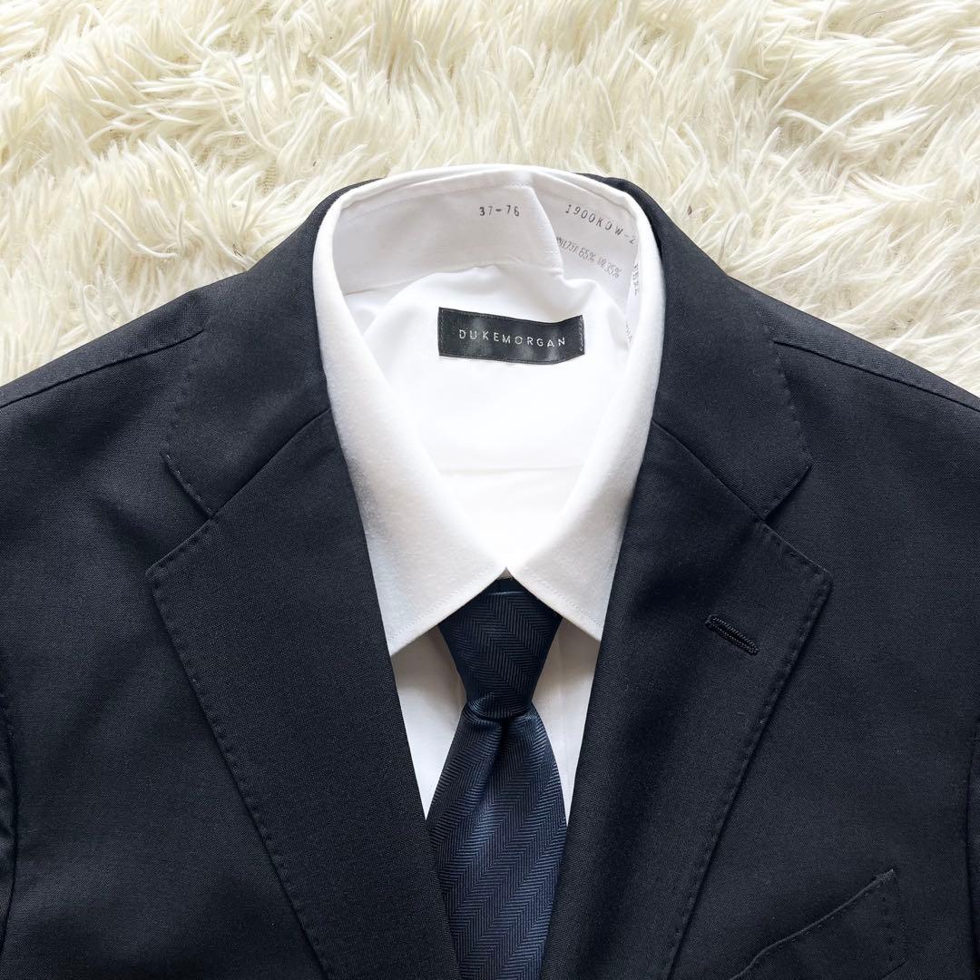 <美品>LARDINI ネイビー ウール スーツ サイズ48