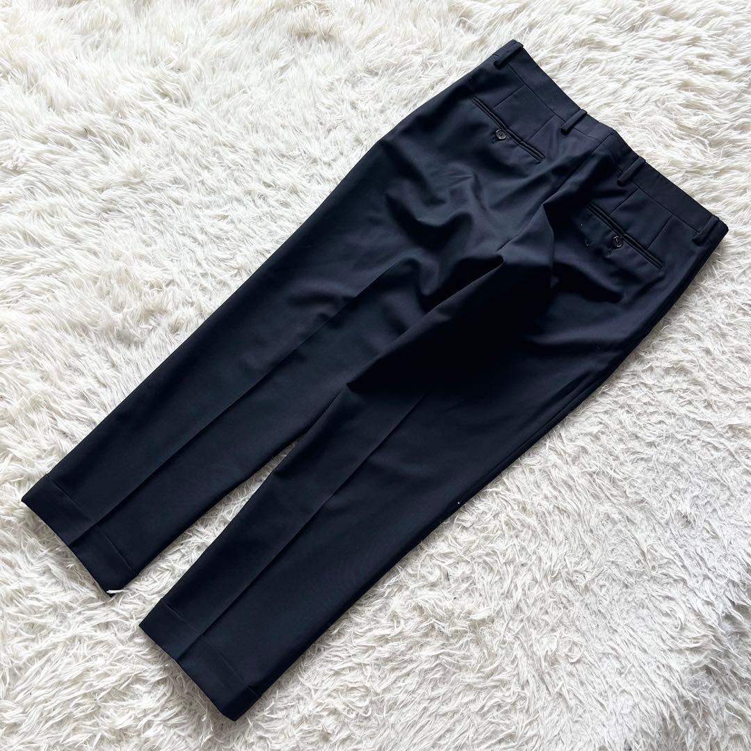 <美品>LARDINI ネイビー ウール スーツ サイズ48