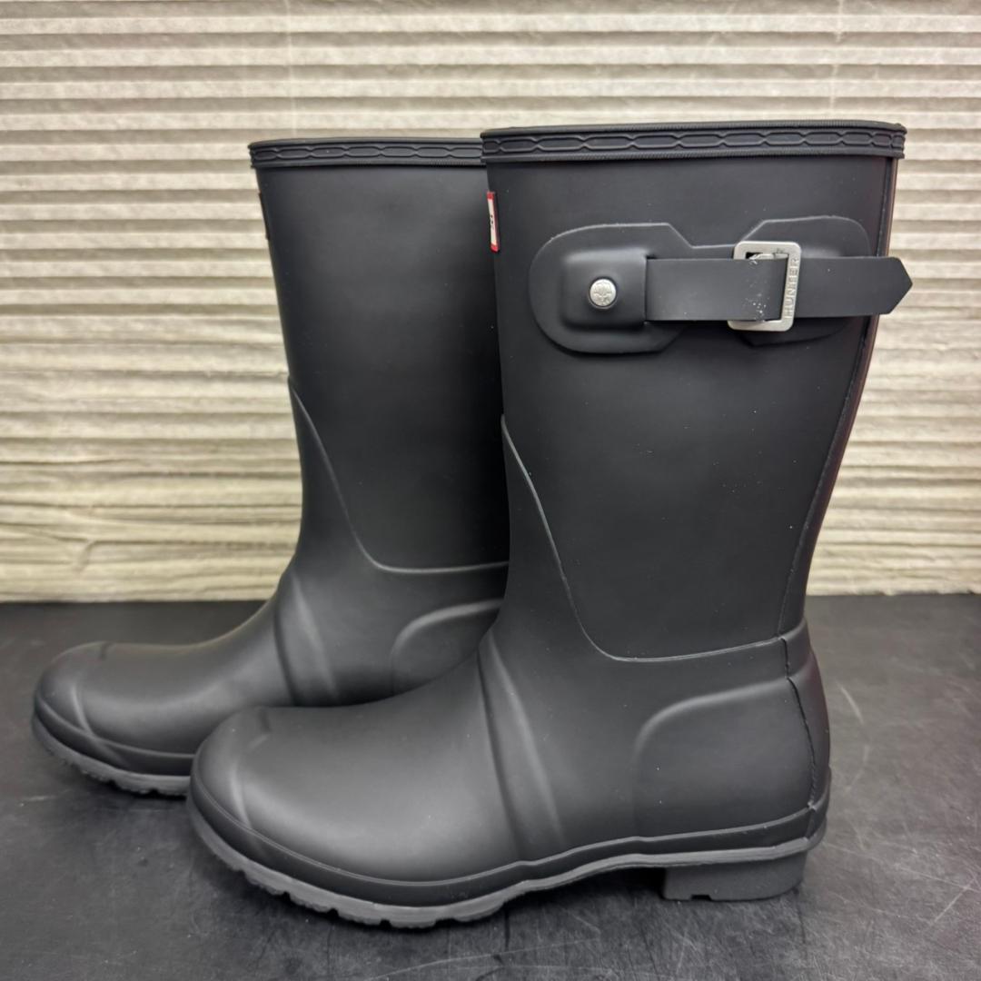 ☆未使用　HUNTER　ショートレインブーツ　WFS1000RMA　US8