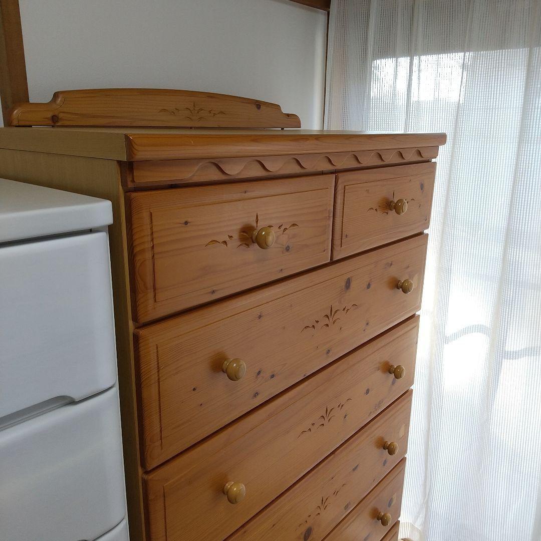 N*o様 チェスト　6段　タンス　ハイチェスト　引き出し　木目