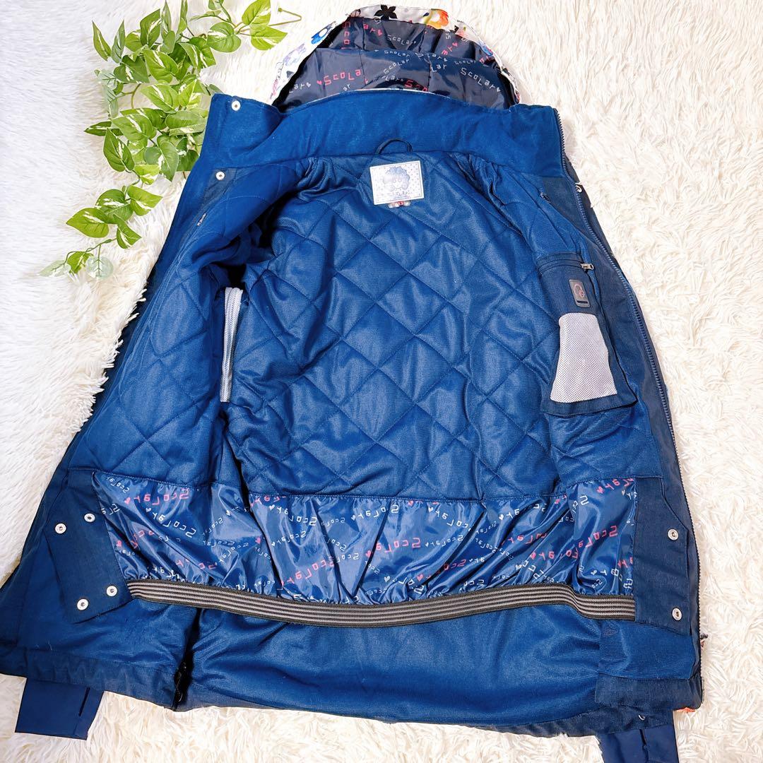 【極美品】ScoLar スカラー スキー スノーボードウェア上下セット　総柄