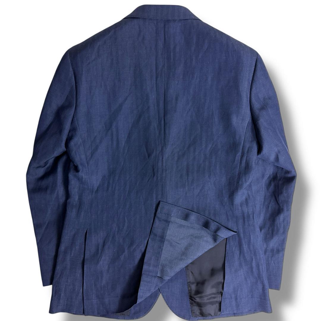 J5241新品ブルックスブラザーズ カノニコ生地リネンヘリンボーン柄スーツ 38