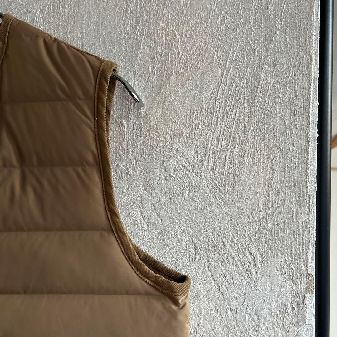 Vincent et Mireille ステッチレス ダウンベスト ベージュ