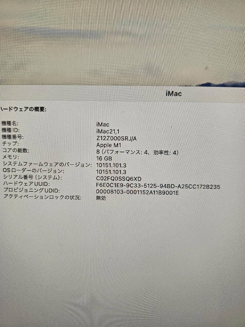 f*a様 Apple iMac m1 16gb 1tb ハイスペックモデル