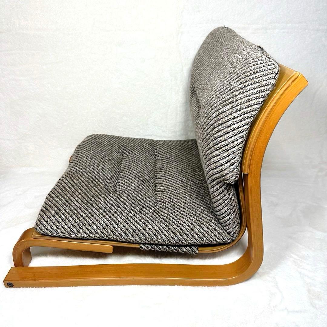 【ローチェア】腰痛防止　胡坐楽座椅子　新日本木工　曲木　低座椅子　希少　健康姿勢