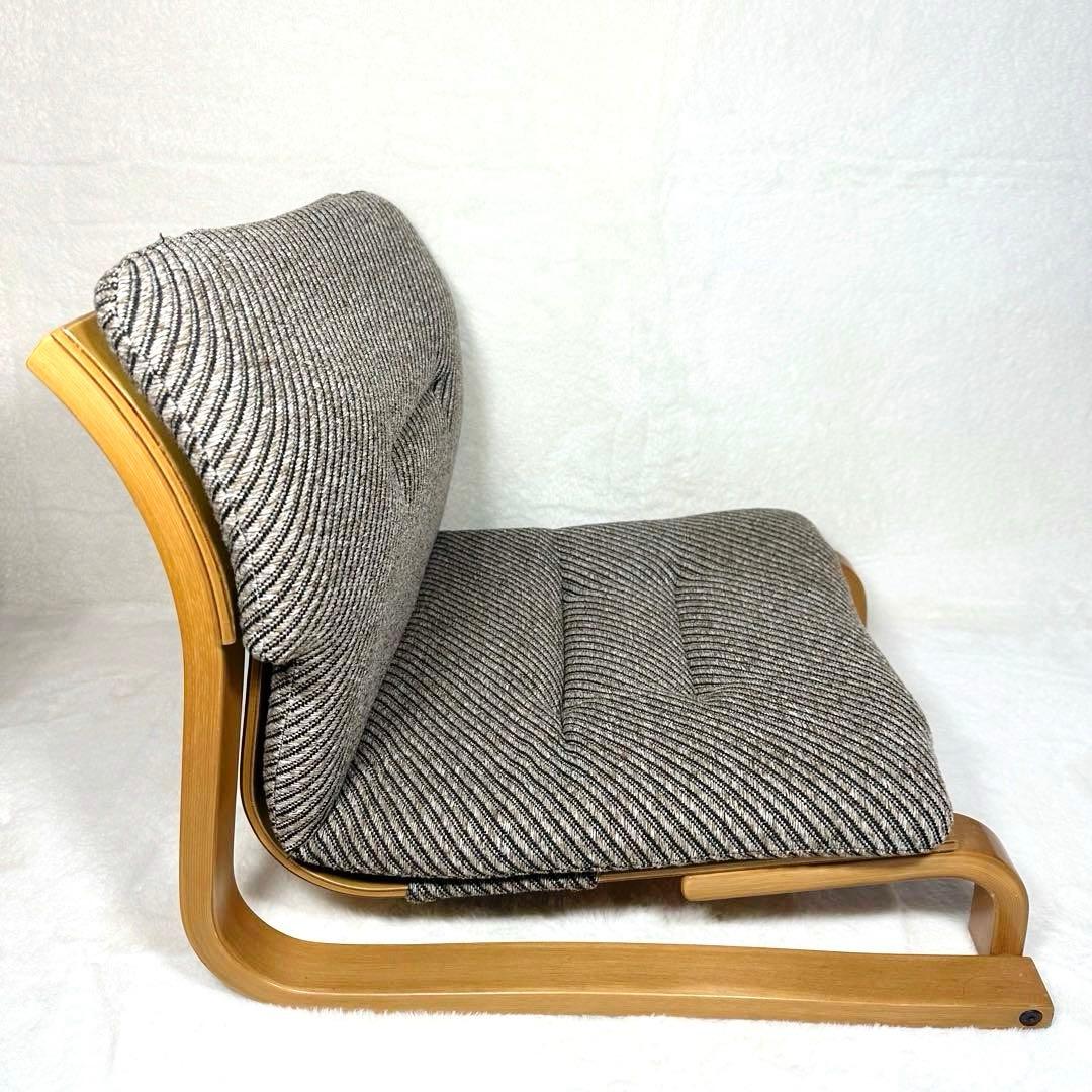 【ローチェア】腰痛防止　胡坐楽座椅子　新日本木工　曲木　低座椅子　希少　健康姿勢