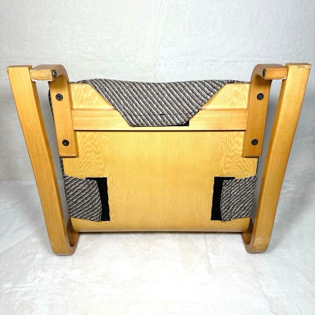 【ローチェア】腰痛防止　胡坐楽座椅子　新日本木工　曲木　低座椅子　希少　健康姿勢