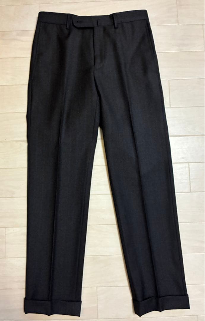 【E.thomas・美品・160-8】サキソニー ブラウン スーツ