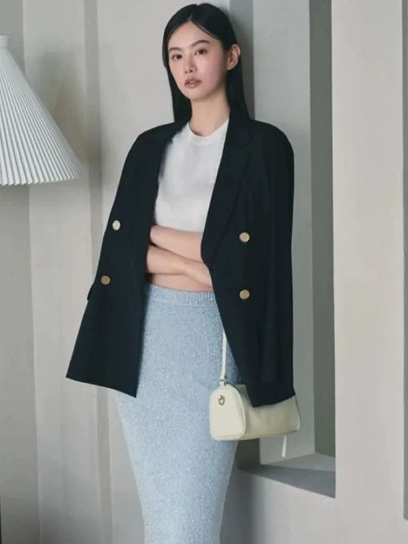 FRAY I.Dネイビー ダブルブレストジャケット