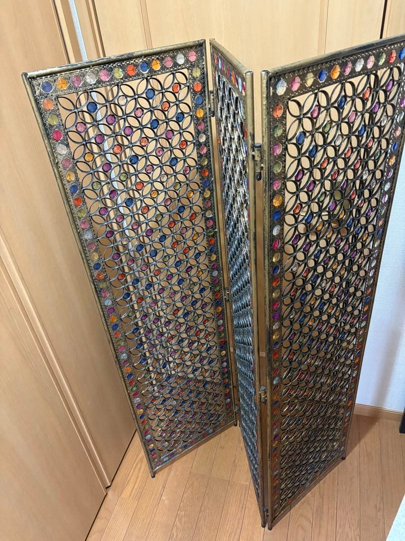 S*i様 ビーズパーテーション　アンティーク　3連