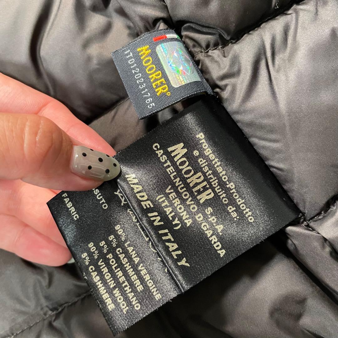 ムーレー　VERONA ダウンコート　カシミヤ混　グレー　56