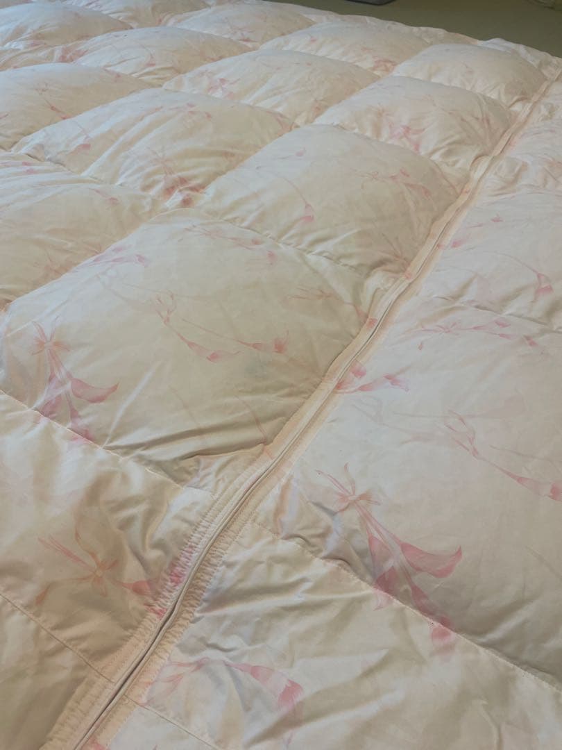 ダウン90% 丸八真綿　薄掛羽毛布団　3分割タイプ