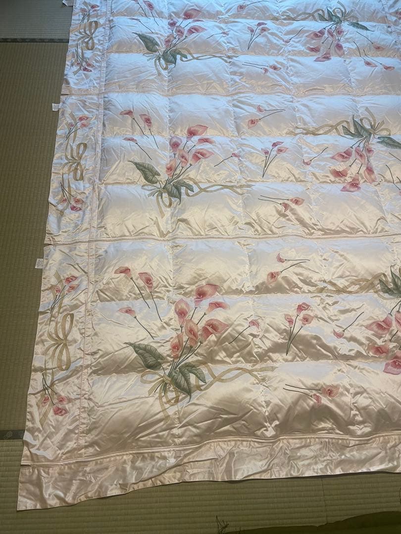 ダウン90% 丸八真綿　薄掛羽毛布団　3分割タイプ