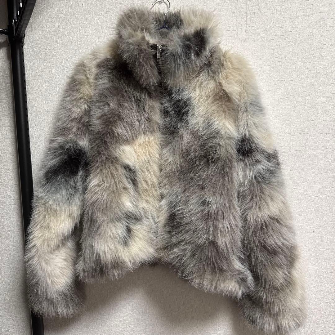 ジーナシス JEANASIS MIXファーブルゾン ミックスグレー