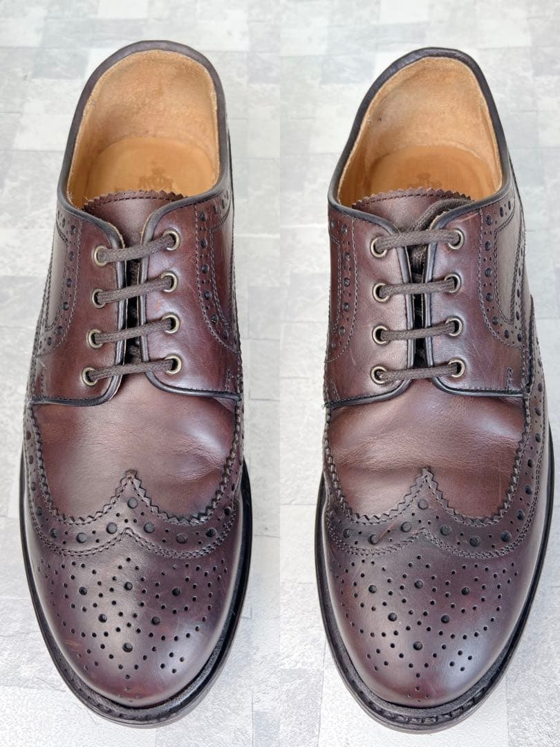 BERWICK バーウィック ウイングチップ オイルドレザー ドレスシューズ