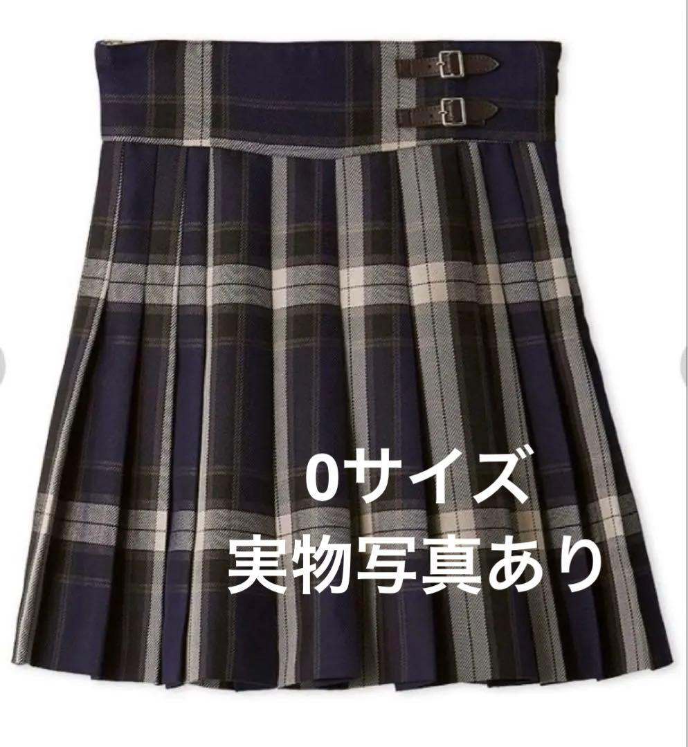 SNIDEL プリーツスカショーパン チェックスカート NVY 0サイズ