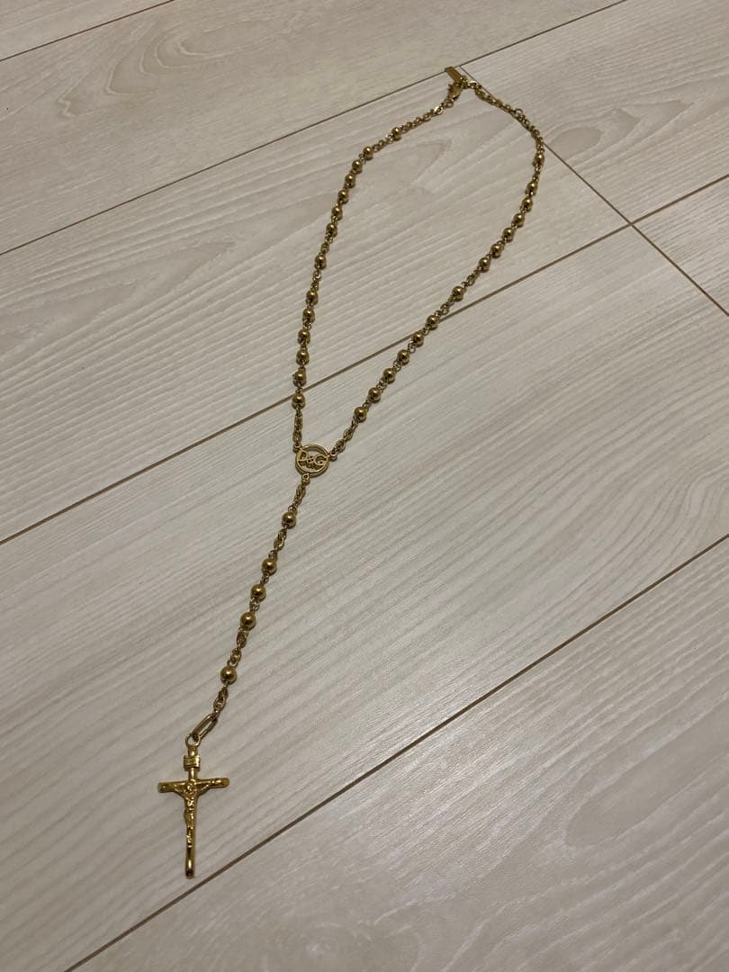 TKMR D&G ゴールド 十字架 ネックレス　ロザリオ