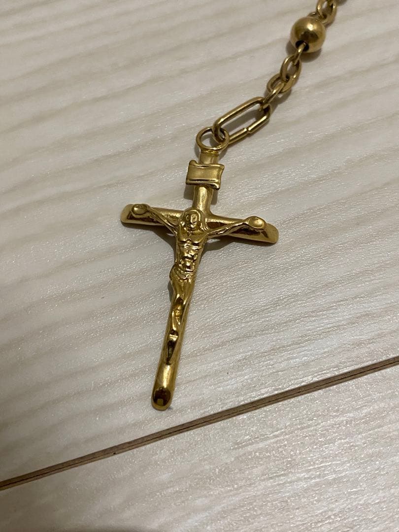 TKMR D&G ゴールド 十字架 ネックレス　ロザリオ