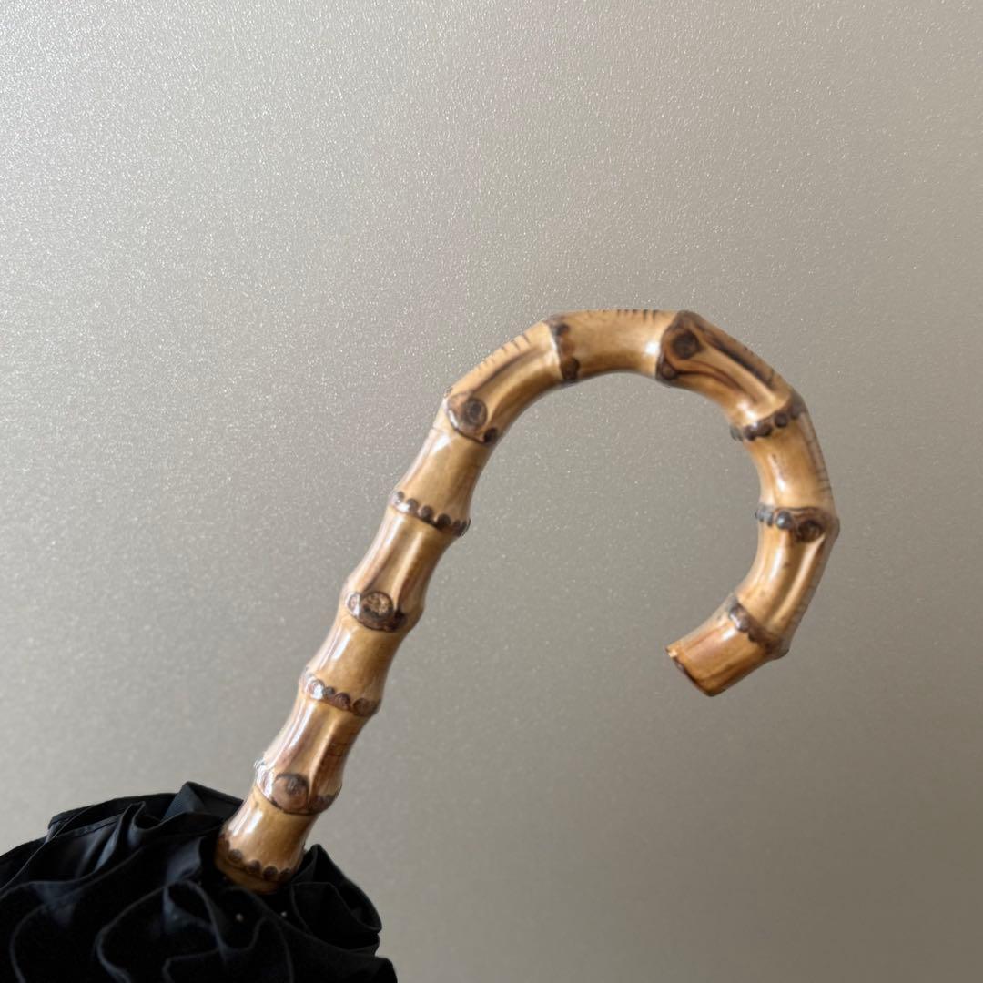 サンバリア　Mサイズ　フリル　ブラック　日傘