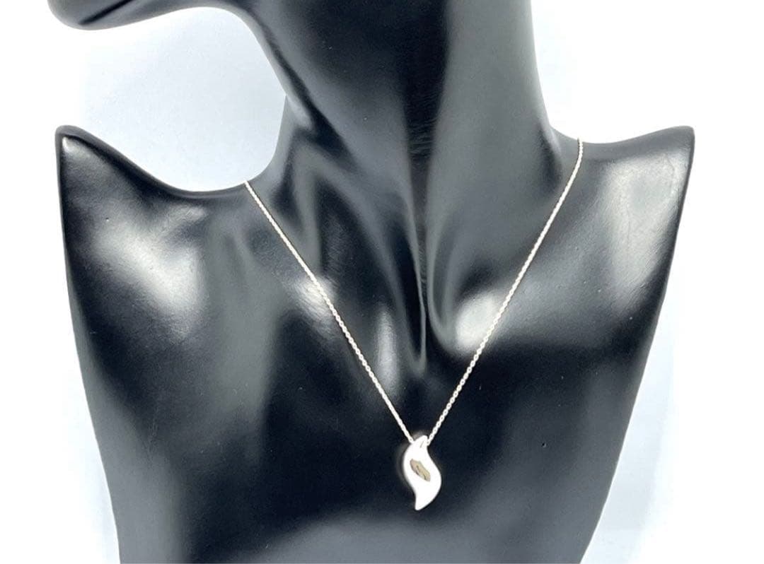 h573 美品　ティファニー　リーフ　ネックレス　シルバー　925