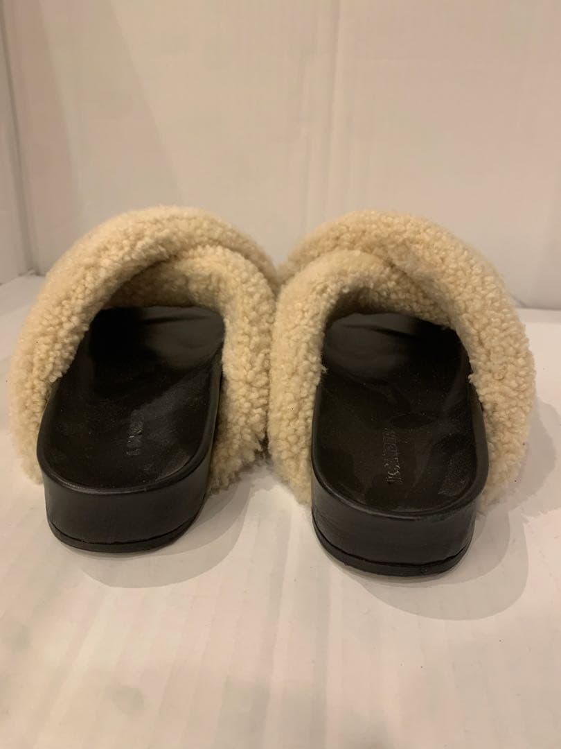 【美品】JIL SANDER サンダル 41 ファー付き 正規品 ジルサンダー