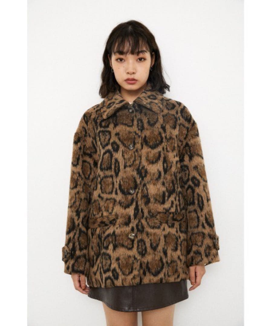 MODERN ANIMAL SHORT COAT レオパード ファーコート
