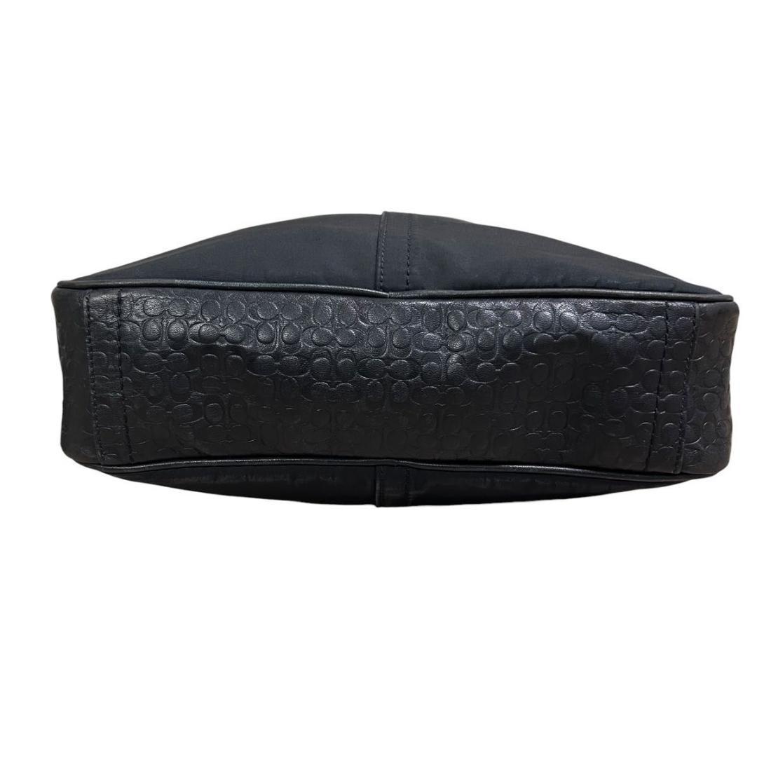 美品　コーチ ショルダーバッグ 斜め掛け 黒 ブラック クロスボディ レザー