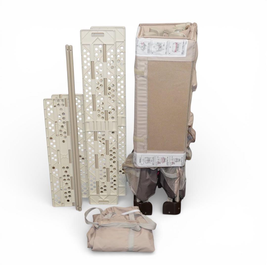 【美品】Aprica ココネルエアー ベビーベッド ココア クリーニング済