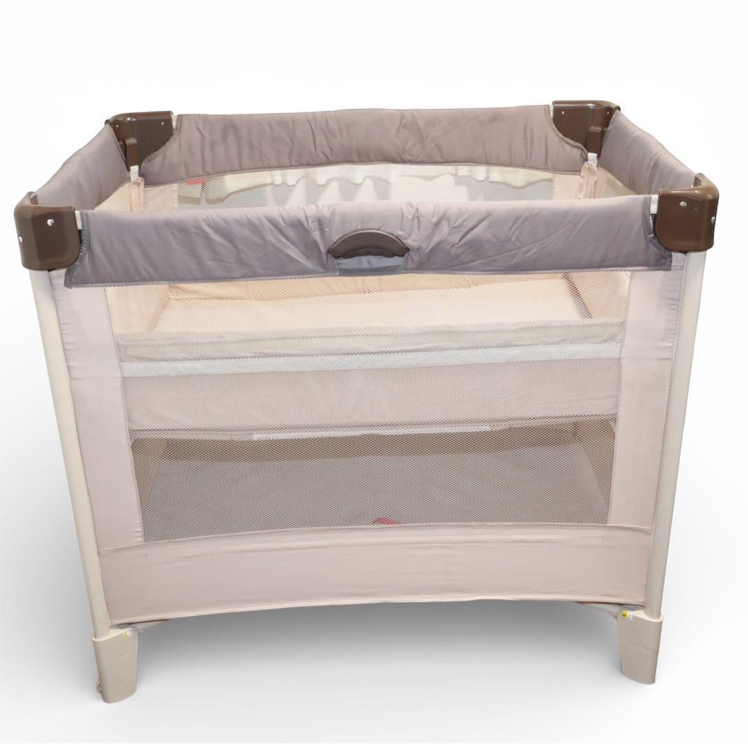 【美品】Aprica ココネルエアー ベビーベッド ココア クリーニング済