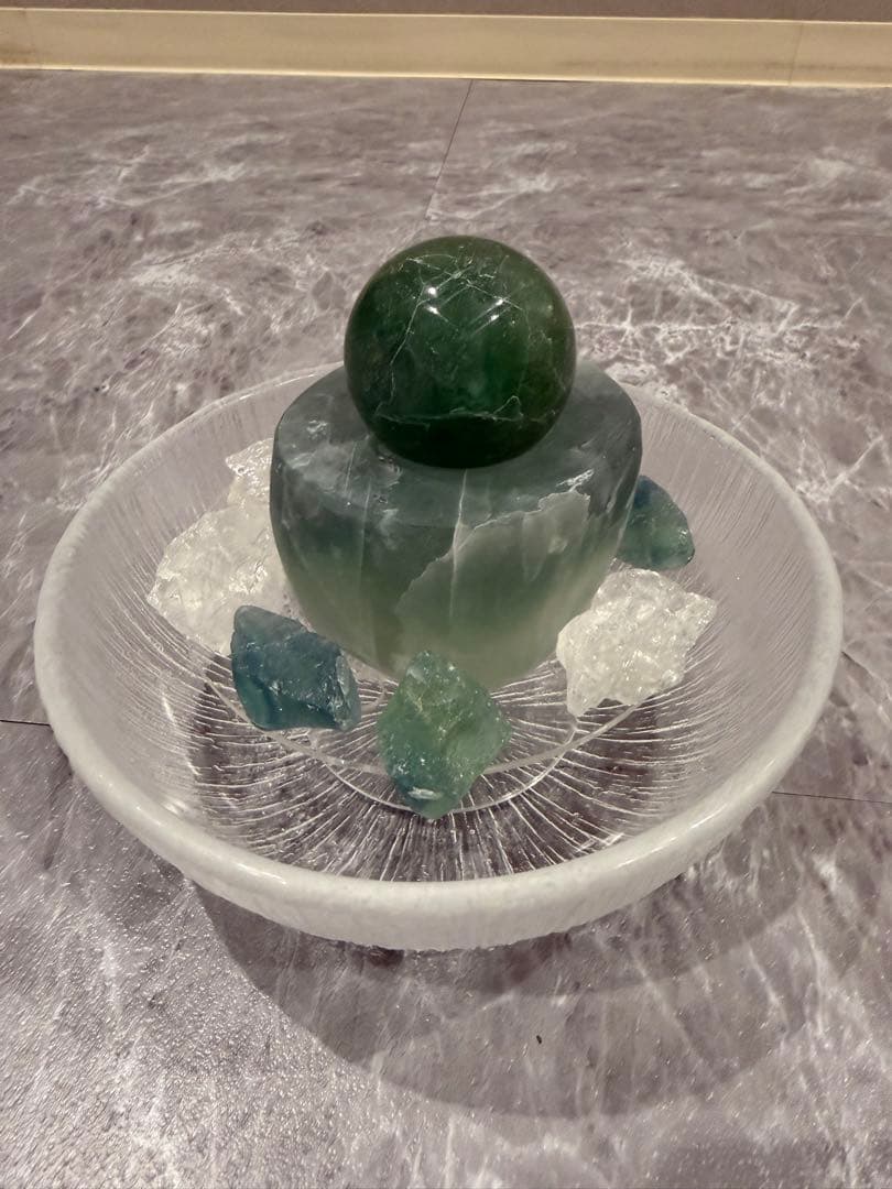 天然石　置物　クリスタルファウンテン