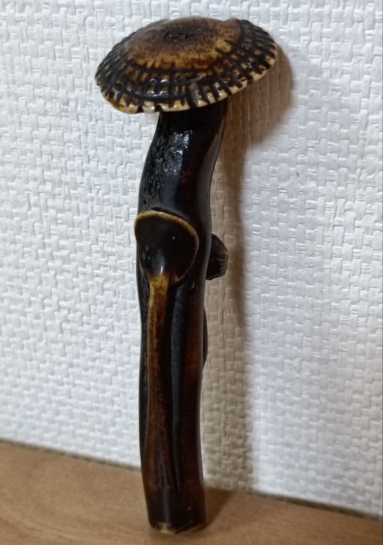 鹿角茸差し根付　古根付　鹿角彫刻根付　時代物　差し根付