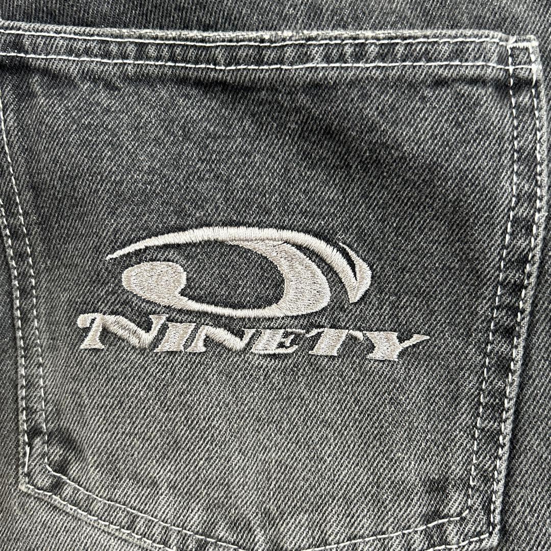 9090 バギーデニム ブラック ワイドデニム S 公式完売品