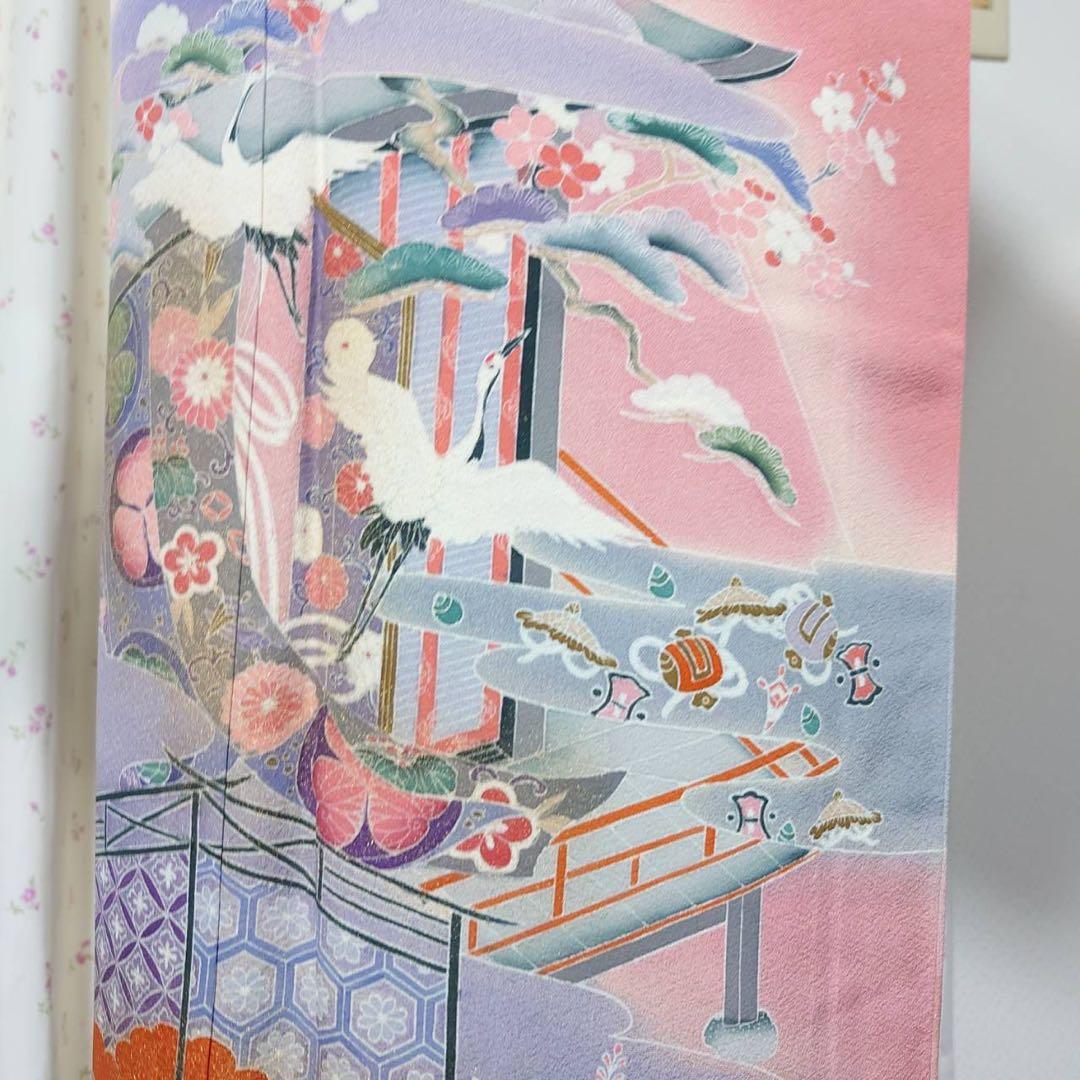 フ9999 未使用近い　美品　袷　正絹　友禅　訪問着　フルセット