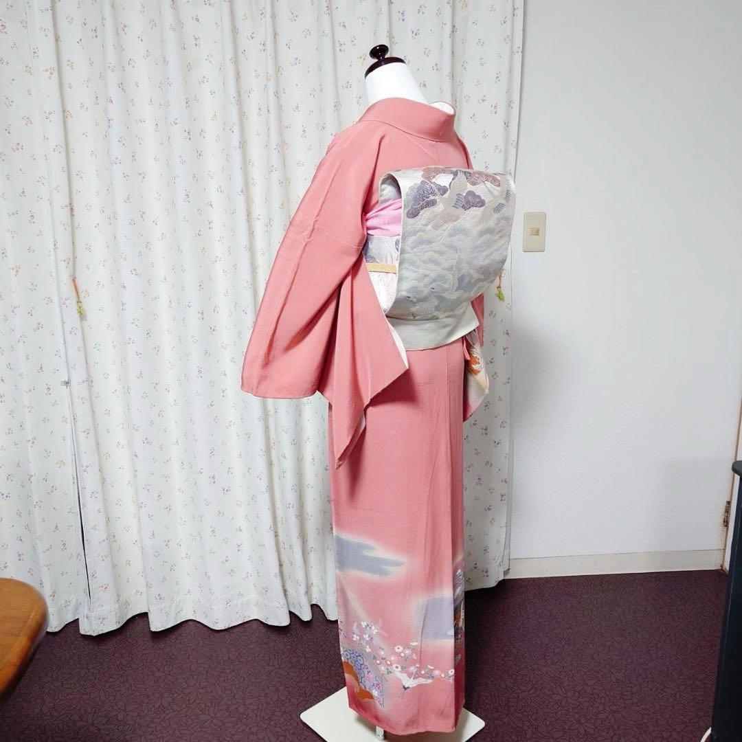 フ9999 未使用近い　美品　袷　正絹　友禅　訪問着　フルセット