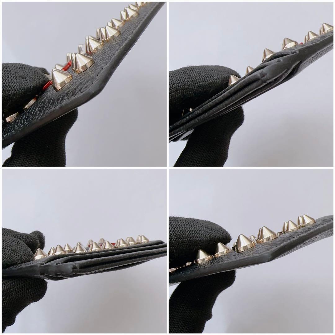 ルブタン　スパイクスタッズ　カードケース　カード入れ　定期入れ　ミニ財布　極美品