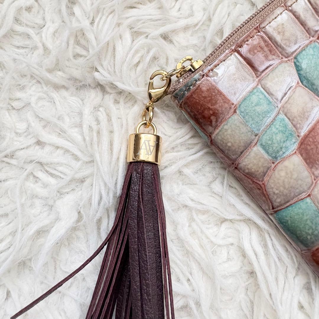 極美品　アタオ　リモ　limo ヴィトロ　アドリアエメラルド　長財布　レディース