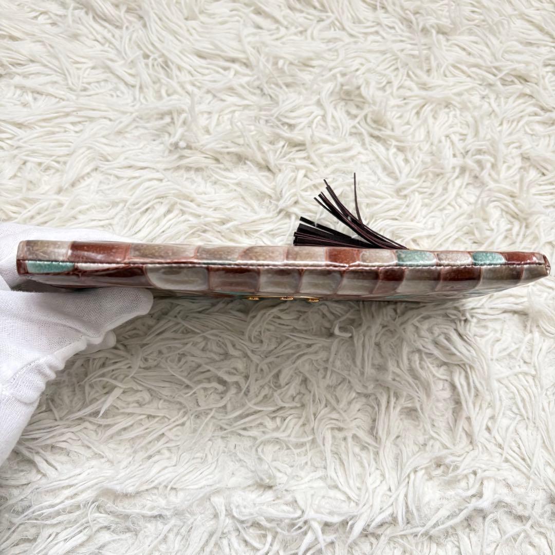 極美品　アタオ　リモ　limo ヴィトロ　アドリアエメラルド　長財布　レディース