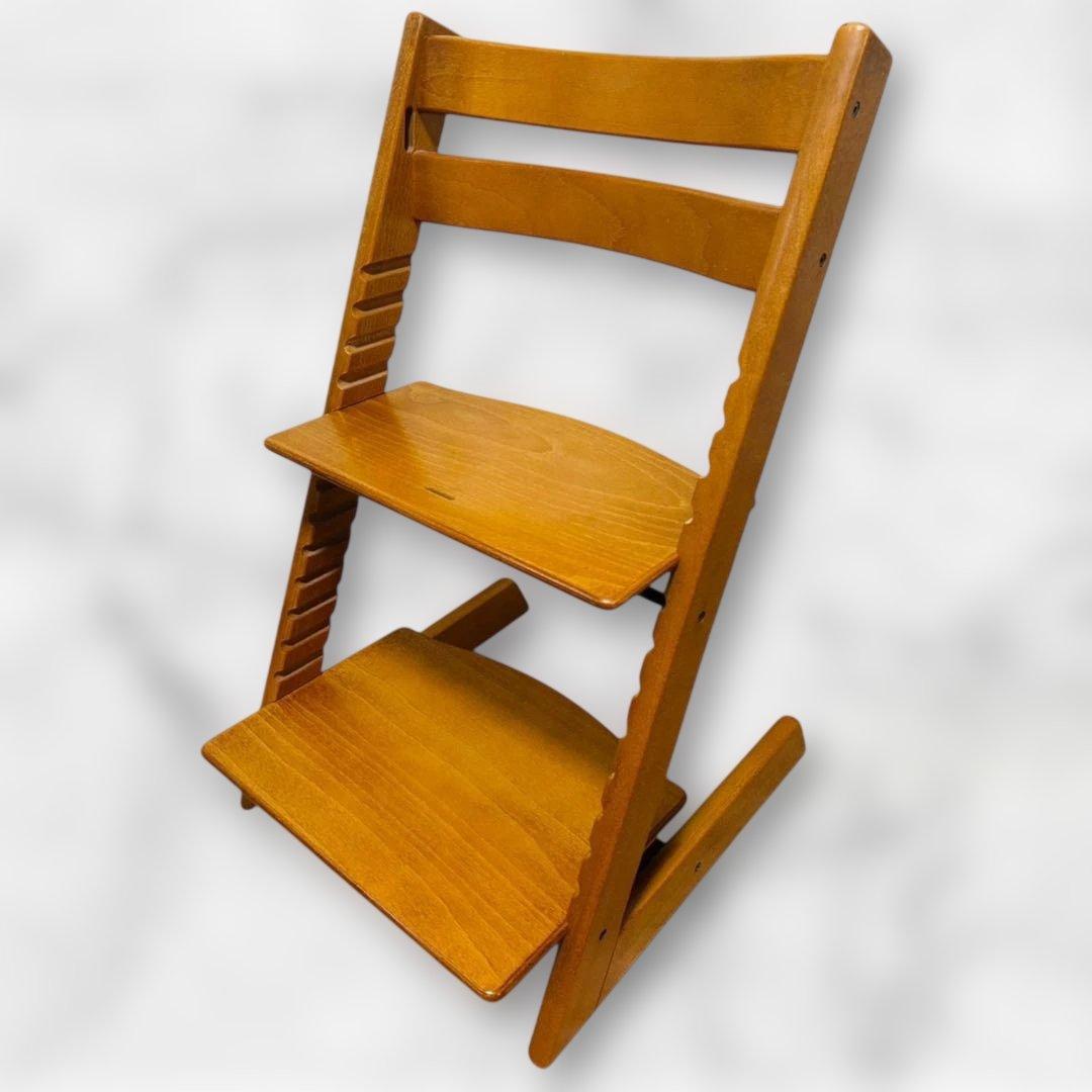 【美品】ストッケ シリアルNo3 ナチュラルハイチェア