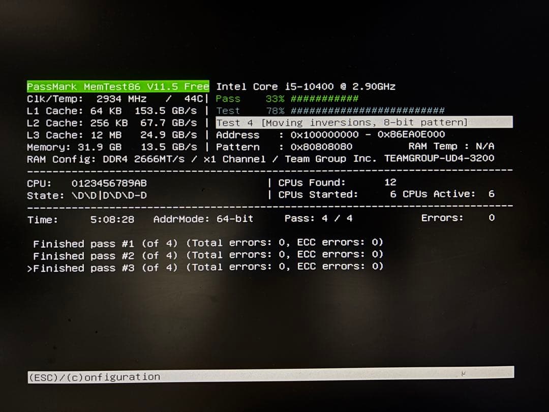 Team Group DDR4 3200 32GBx1枚 動作確認済み
