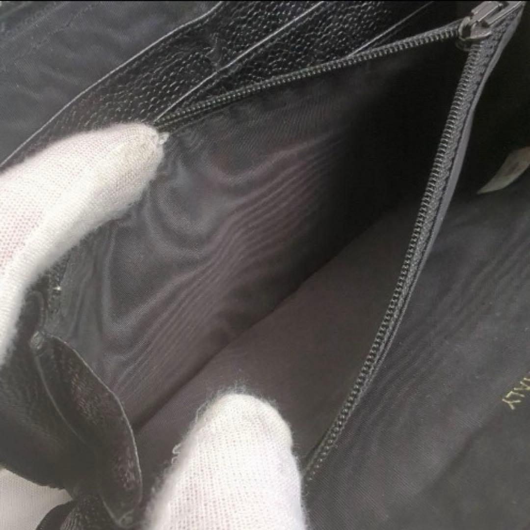 CHANEL キャビアスキン ココマーク レザー 長財布 ラウンド ジップ