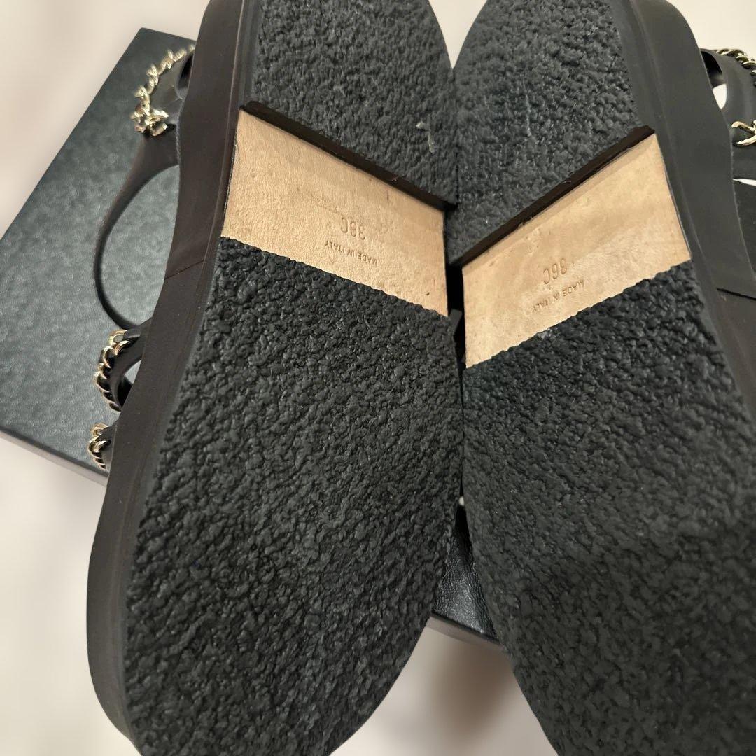 美品 CHANEL ブラック スポーツサンダル 36